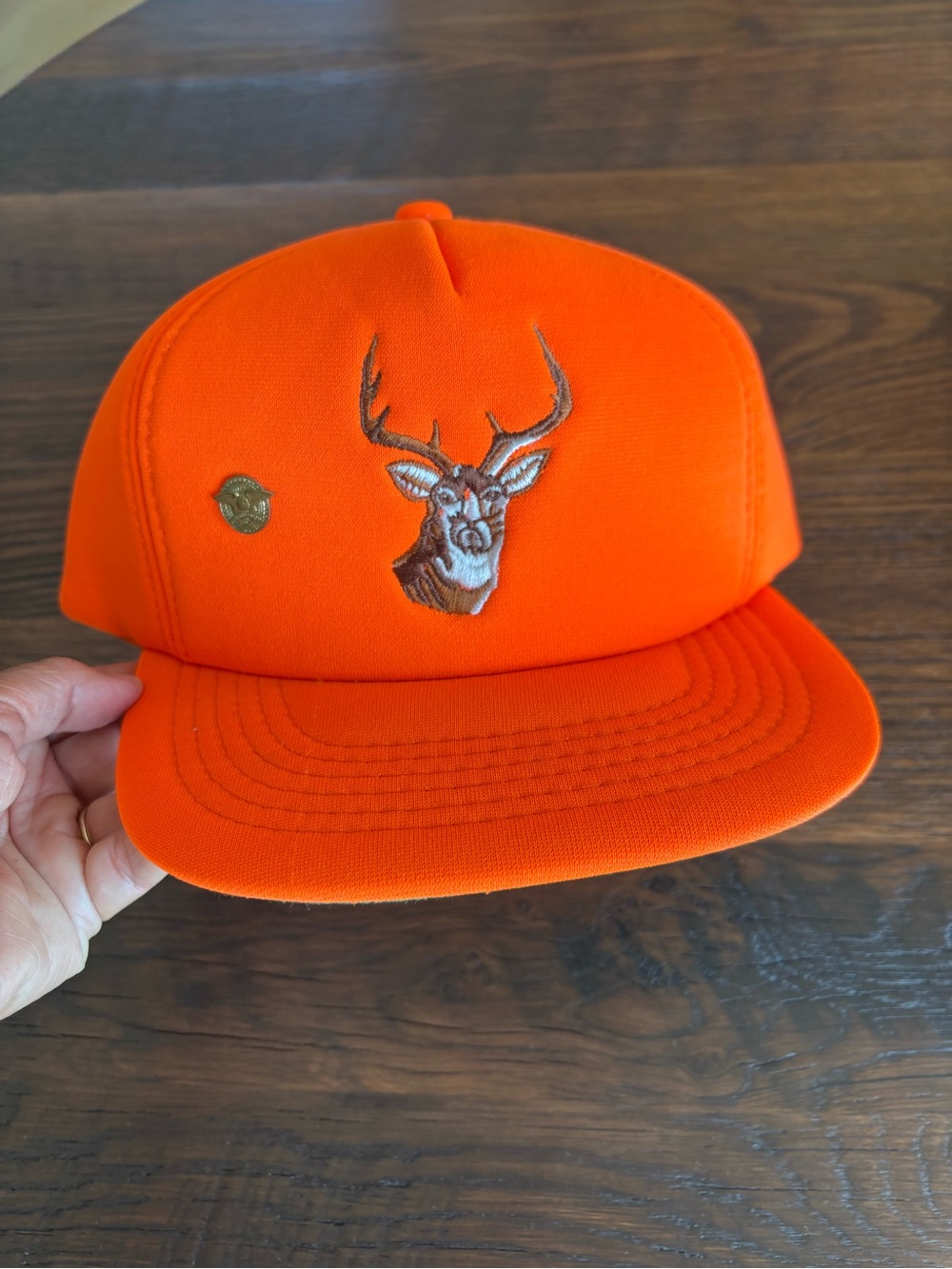 NRA Eagle Pin/Hunting Embroidered Deer Head Antlers Safety Snapback Trucker Hat
